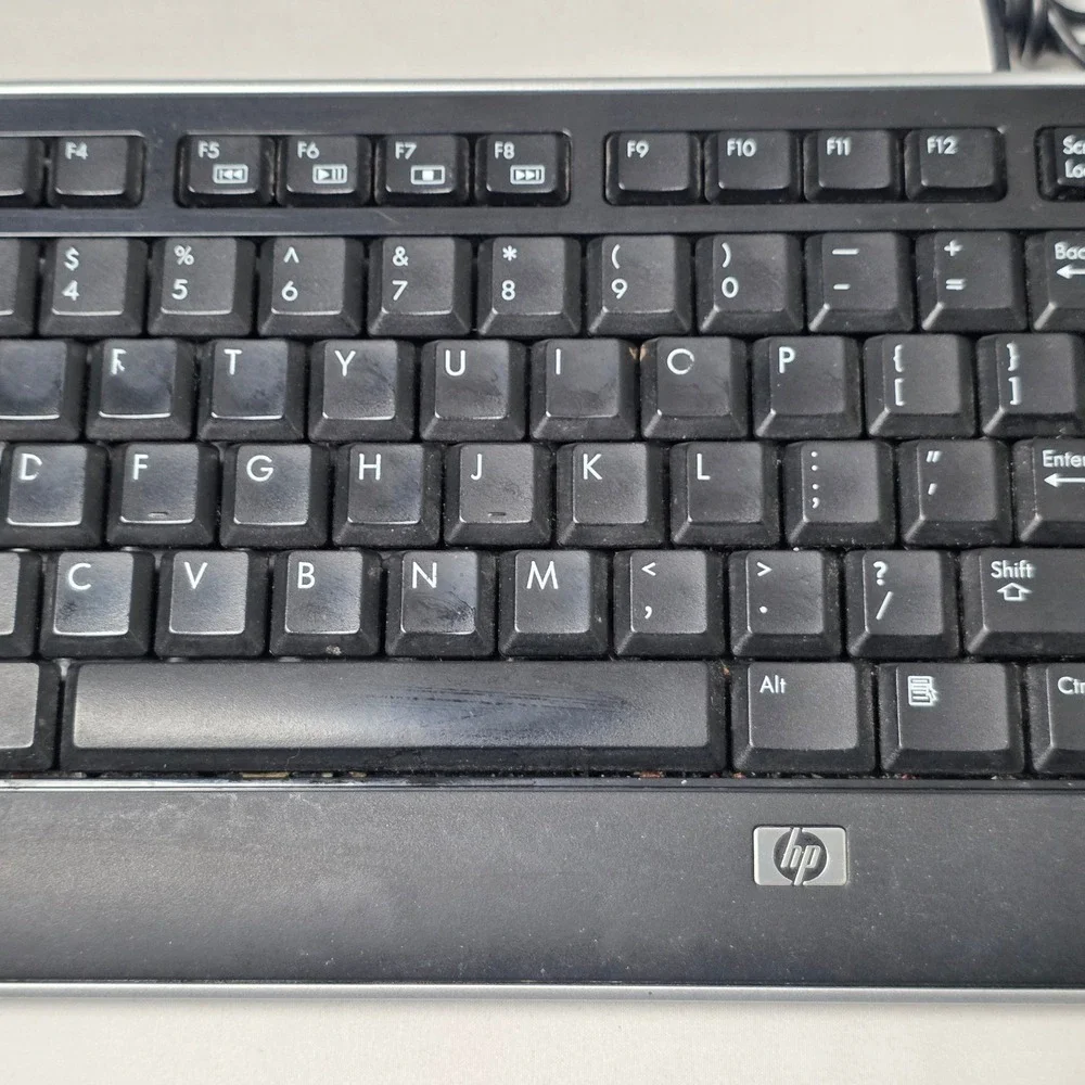 HP 5335U USB Wired Gaming Computer Keyboard Volume Control Black 505060-371